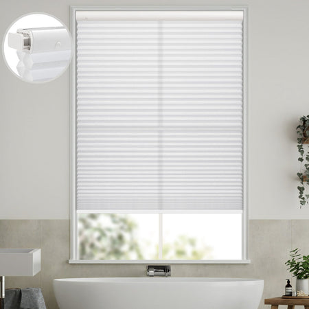 Kincmo No Drill Cellular Shades, Motorized Light Filtering | Double-Cell