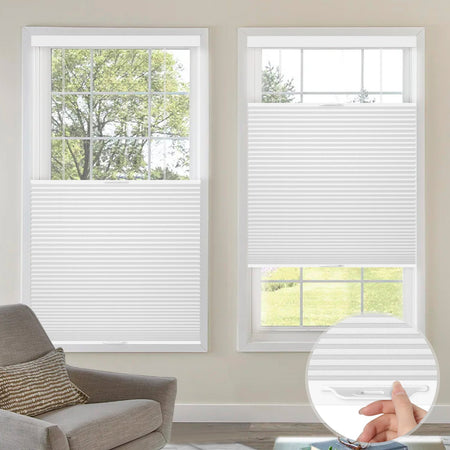 Kincmo Cordless Top Down Bottom Up Cellular Shades, 100% Blackout | Double Cell