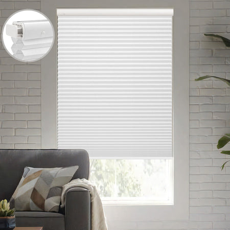 Kincmo No Drill Cellular Shades, Motorized 100% Blackout | Double-Cell
