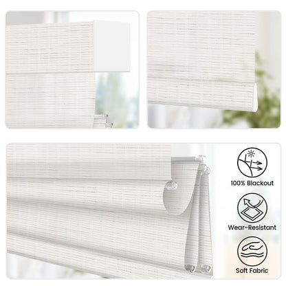 woven roman shades details