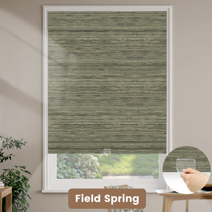 Kincmo Cordless Woven Wood Shades 50%/70%/100% Blackout - Designer