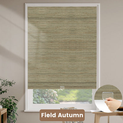 Kincmo Cordless Woven Wood Shades 50%/70%/100% Blackout - Designer