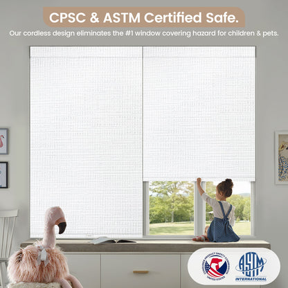 Kincmo Cordless 100% Blackout Roller Shades - Weave