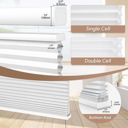 Kincmo Motorized 100% Blackout Top Down Bottom Up Cellular Shades