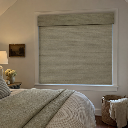 Kincmo Cordless Woven Wood Shades 50%/70%/100% Blackout - Designer