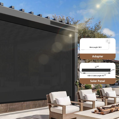 Kincmo Motorized Zipper Track Windproof & Smart Outdoor Screens